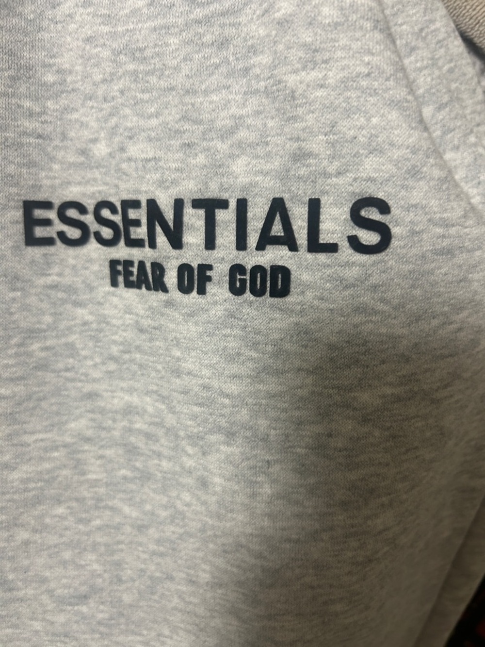 ESSENTIALS Light Heather Gray Pullover Sweatshirt